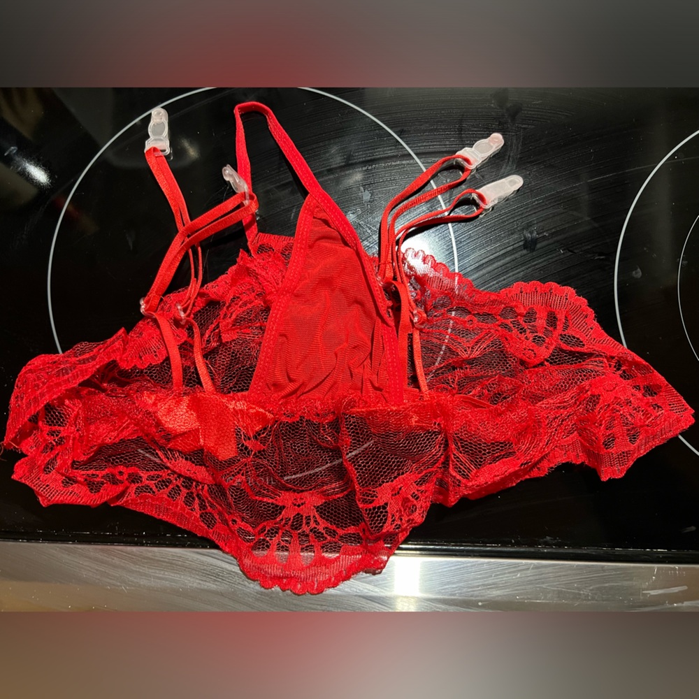 NWT women thong lingerie , red color